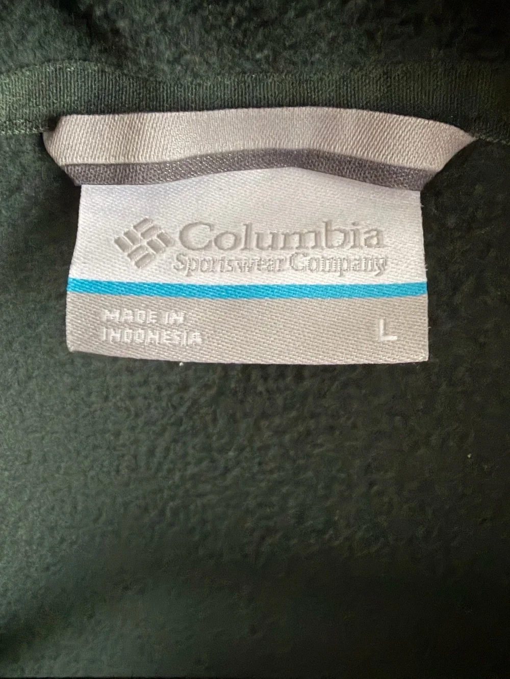 Columbia Forest Green Zip-Up Fleece Jacket